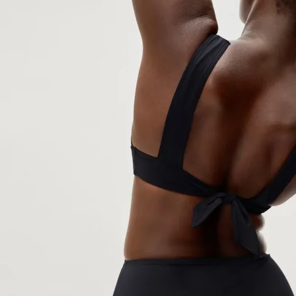 Everlane Womens size L Black The Triangle Bikini Top Tie Back Swim - Picture 4 of 7
